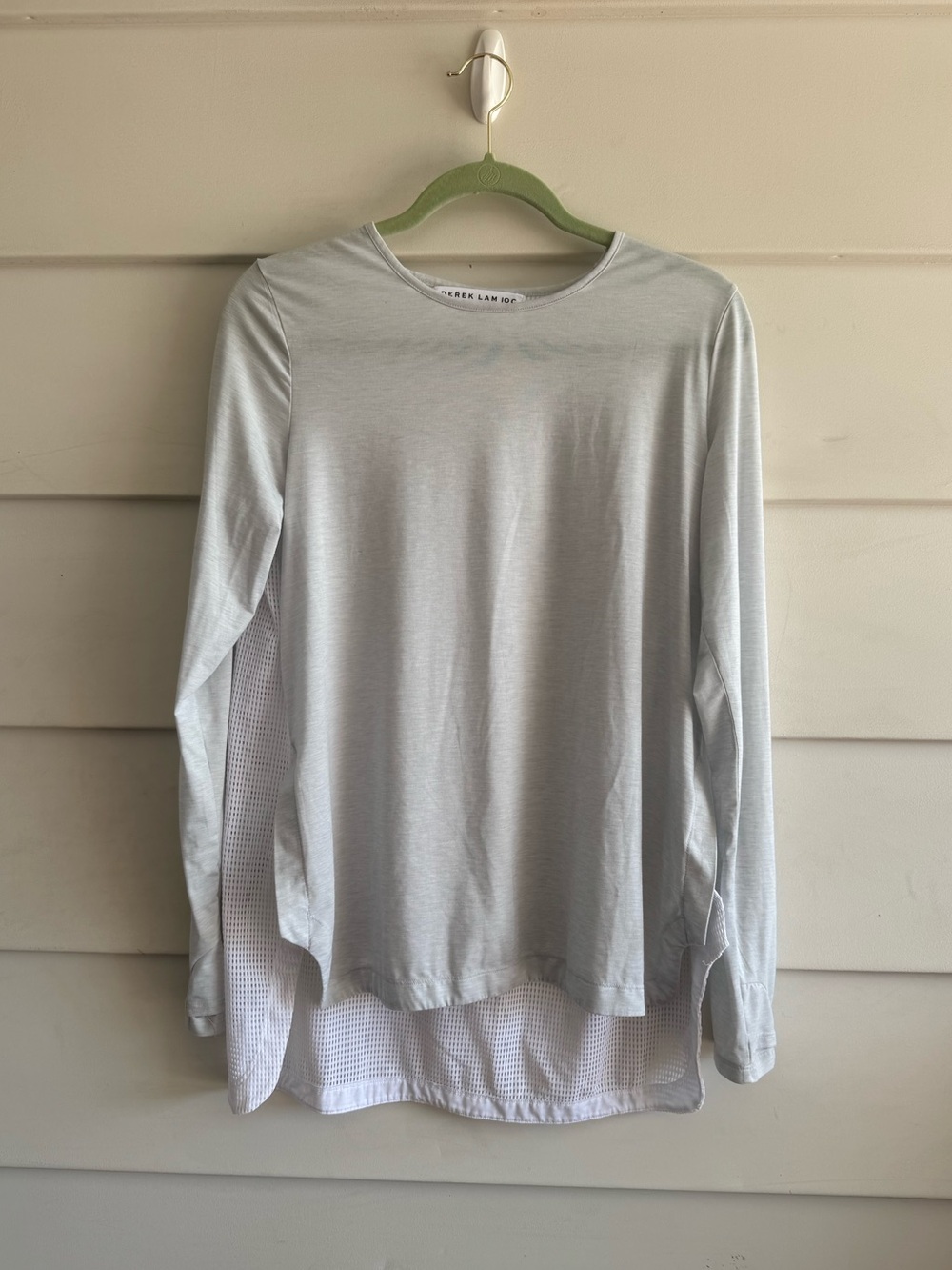 Derek Lam 10C Athleta Mesh Back Long Sleeve Top M